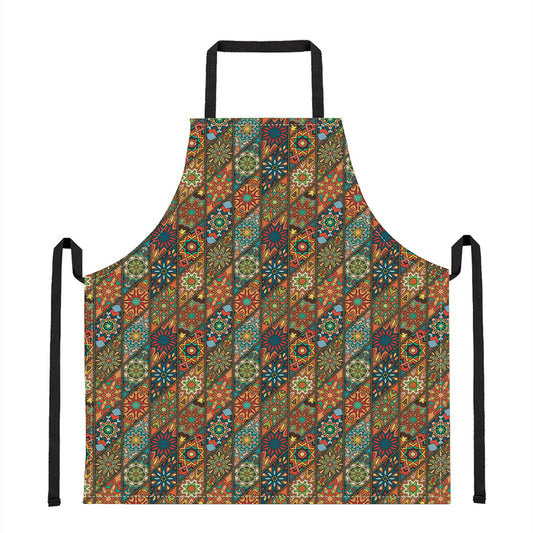 Indian Floral Patchwork Pattern Print Apron