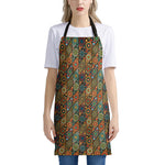 Indian Floral Patchwork Pattern Print Apron