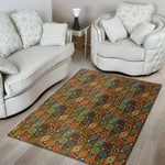 Indian Floral Patchwork Pattern Print Area Rug