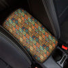 Indian Floral Patchwork Pattern Print Car Center Console Cover