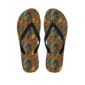 Indian Floral Patchwork Pattern Print Flip Flops