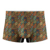 Indian Floral Patchwork Pattern Print Men's Boxer Briefs