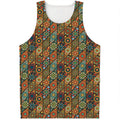Indian Floral Patchwork Pattern Print Men's Tank Top