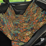 Indian Floral Patchwork Pattern Print Pet Car Back Seat Cover