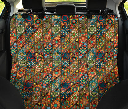 Indian Floral Patchwork Pattern Print Pet Car Back Seat Cover