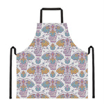 Indian Flower Elephant Pattern Print Apron