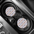 Indian Flower Elephant Pattern Print Car Coasters