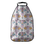 Indian Flower Elephant Pattern Print Car Seat Organizers