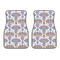 Indian Flower Elephant Pattern Print Front Car Floor Mats