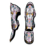 Indian Flower Elephant Pattern Print Muay Thai Shin Guard