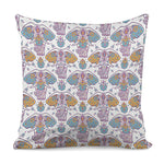 Indian Flower Elephant Pattern Print Pillow Cover