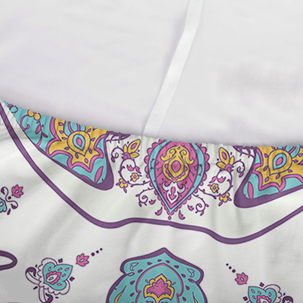 Indian Flower Elephant Pattern Print Sofa Cover