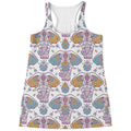 Indian Flower Elephant Pattern Print Women's Racerback Tank Top
