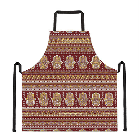 Indian Hamsa Hand Print Apron