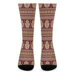 Indian Hamsa Hand Print Crew Socks