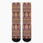 Indian Hamsa Hand Print Crew Socks