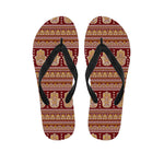 Indian Hamsa Hand Print Flip Flops