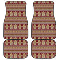 Indian Hamsa Hand Print Front and Back Car Floor Mats