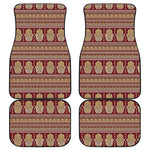 Indian Hamsa Hand Print Front and Back Car Floor Mats