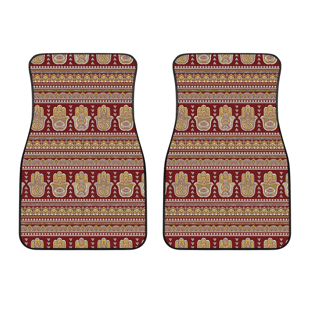 Indian Hamsa Hand Print Front Car Floor Mats