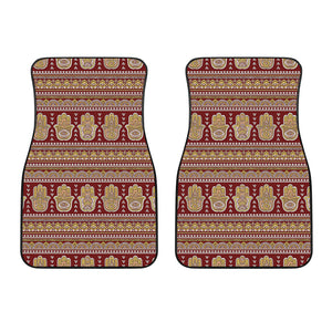 Indian Hamsa Hand Print Front Car Floor Mats