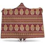 Indian Hamsa Hand Print Hooded Blanket