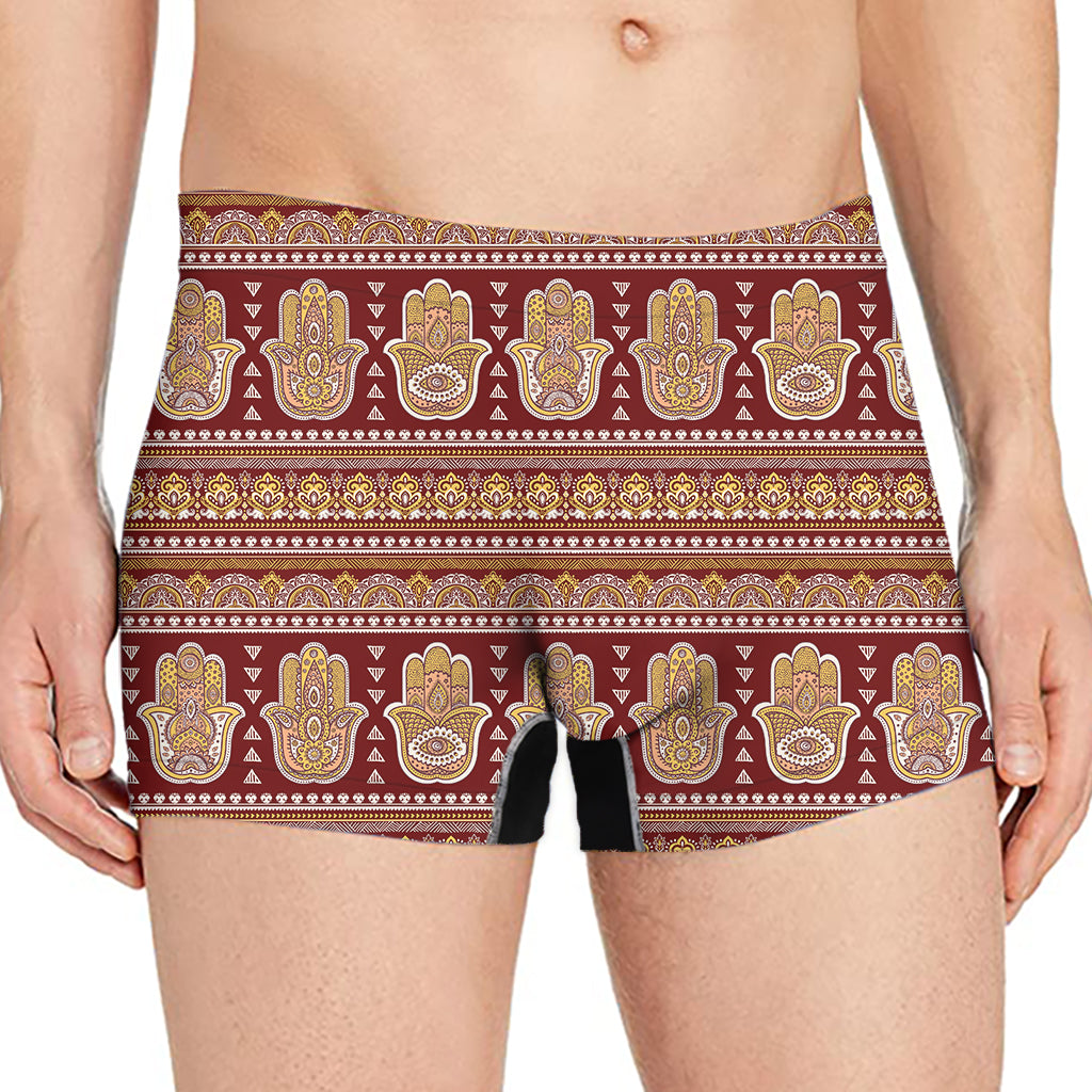 Indian Hamsa Hand Print Men's Boxer Briefs