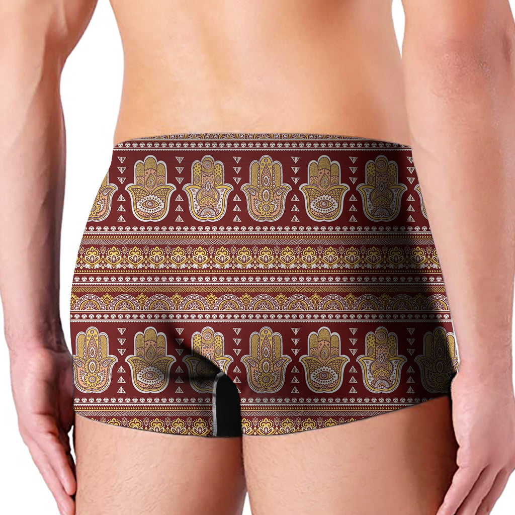 Indian Hamsa Hand Print Men's Boxer Briefs