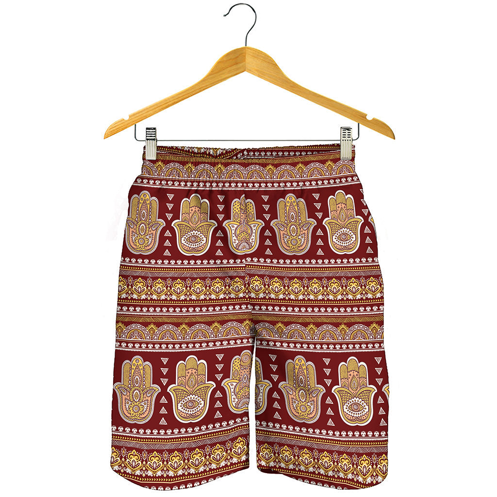 Indian Hamsa Hand Print Men's Shorts