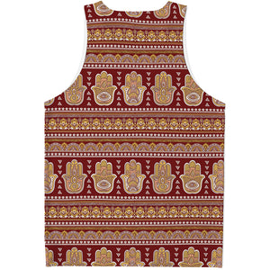 Indian Hamsa Hand Print Men's Tank Top