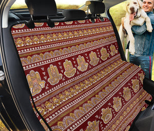 Indian Hamsa Hand Print Pet Car Back Seat Cover