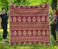 Indian Hamsa Hand Print Quilt