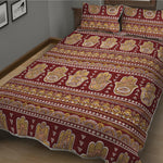 Indian Hamsa Hand Print Quilt Bed Set