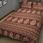 Indian Hamsa Hand Print Quilt Bed Set
