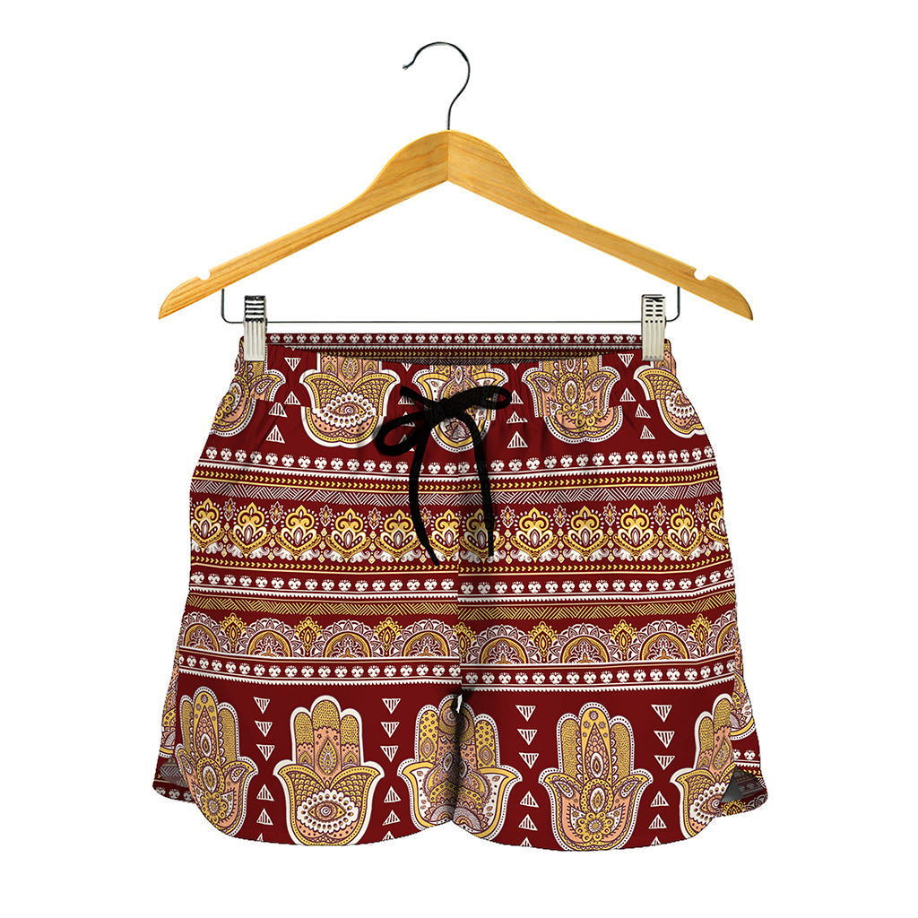 Indian Hamsa Hand Print Women's Shorts