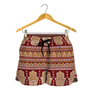 Indian Hamsa Hand Print Women's Shorts