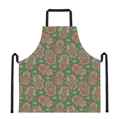 Indian Hamsa Pattern Print Apron