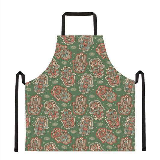 Indian Hamsa Pattern Print Apron