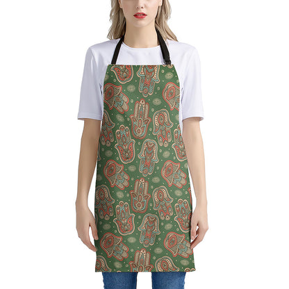 Indian Hamsa Pattern Print Apron