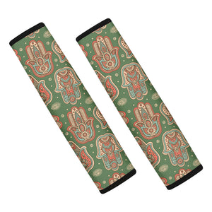 Indian Hamsa Pattern Print Car Seat Belt Covers