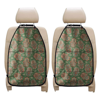Indian Hamsa Pattern Print Car Seat Organizers
