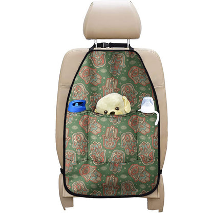 Indian Hamsa Pattern Print Car Seat Organizers