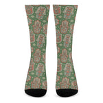 Indian Hamsa Pattern Print Crew Socks