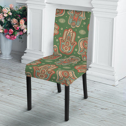 Indian Hamsa Pattern Print Dining Chair Slipcover