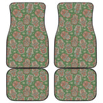 Indian Hamsa Pattern Print Front and Back Car Floor Mats