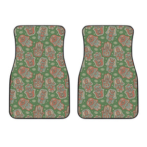 Indian Hamsa Pattern Print Front Car Floor Mats