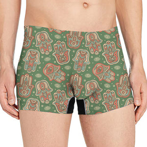 Indian Hamsa Pattern Print Men's Boxer Briefs