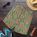 Indian Hamsa Pattern Print Men's Shorts