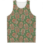 Indian Hamsa Pattern Print Men's Tank Top