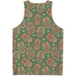 Indian Hamsa Pattern Print Men's Tank Top